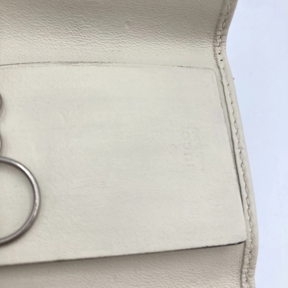 🔹️GUCCI 🔹️ Key case holder Leather ivory Guccissima - Picture 11 of 15
